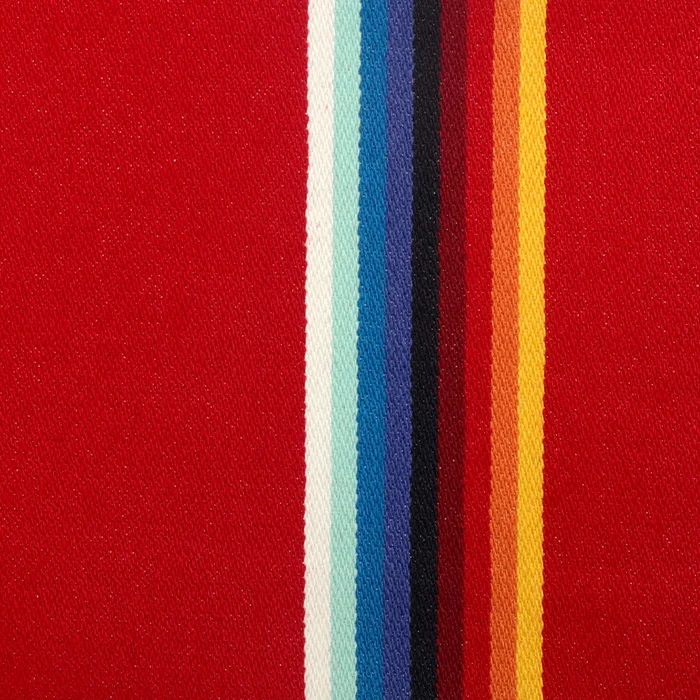 Red Multi-Stripe Jacquard